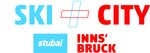 Logo featuring Ski + City and the Stubai and Innsbruck logos